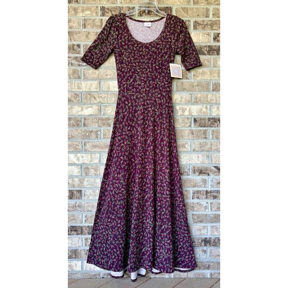 LulaRoe NWT Floral Maxi Dress Ana Ditsy XS Modest Feminine Conservative Peasant - Picture 1 of 10